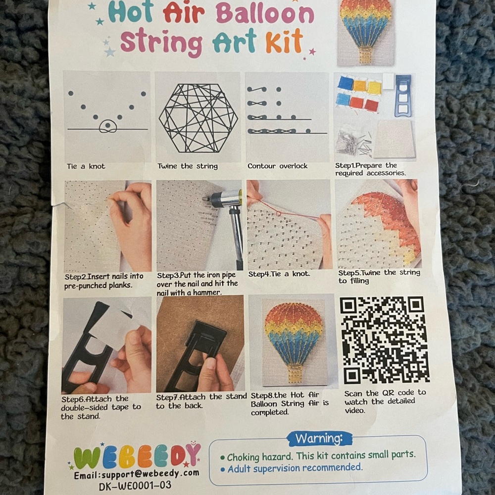 Webeedy Hot Air Balloon String Art Kit